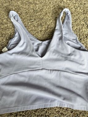 all in motion Lavender Ribbed V-Neck Crop Sports Bra